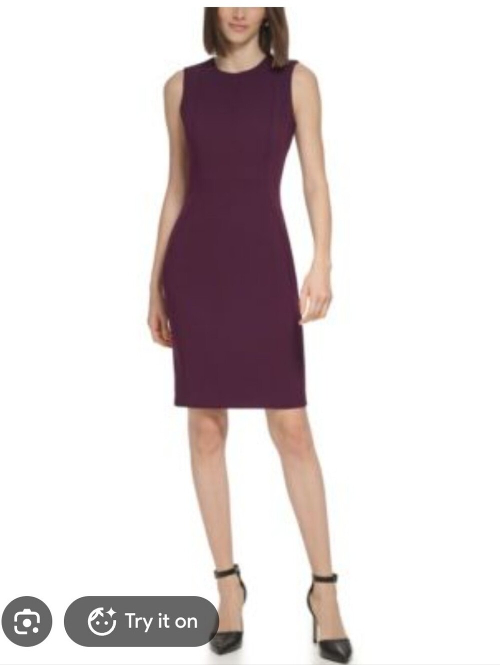 Brooks Brothers Sleeveless Sheath Dress in Deep Plum